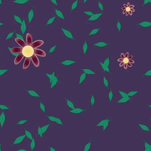 Schöne Florale Nahtlose Hintergrund Vektorillustration — Stockvektor