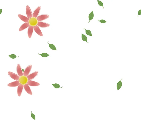 Fundo Sem Costura Floral Bonito Ilustração Vetorial — Vetor de Stock