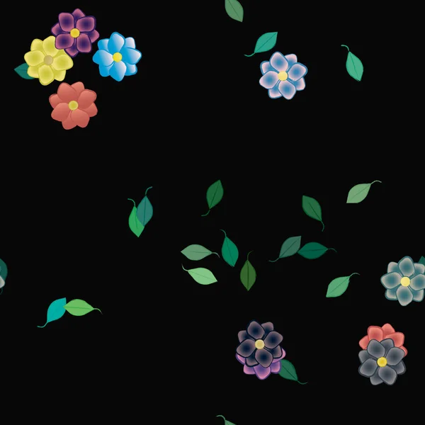 Beau Fond Floral Sans Couture Illustration Vectorielle — Image vectorielle