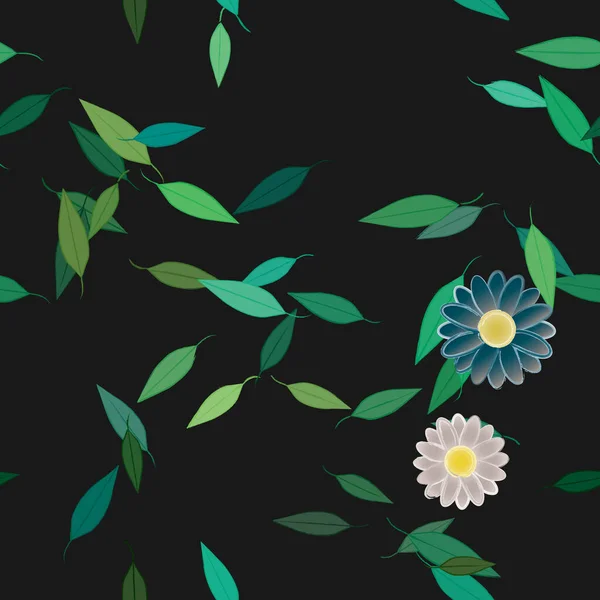 Fundo Sem Costura Floral Bonito Ilustração Vetorial — Vetor de Stock