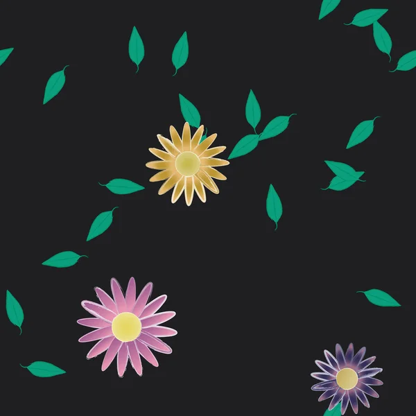 Hermoso Fondo Sin Costura Floral Ilustración Vectores — Vector de stock