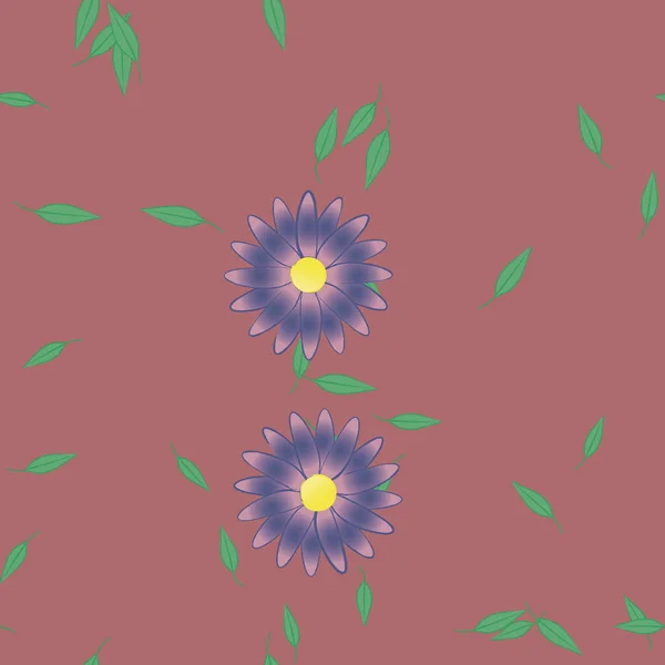 Fundo Sem Costura Floral Bonito Ilustração Vetorial — Vetor de Stock