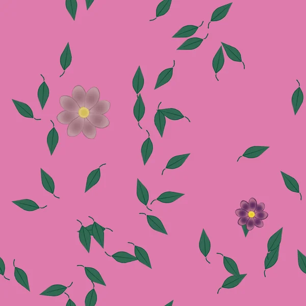 Schöne Florale Nahtlose Hintergrund Vektorillustration — Stockvektor