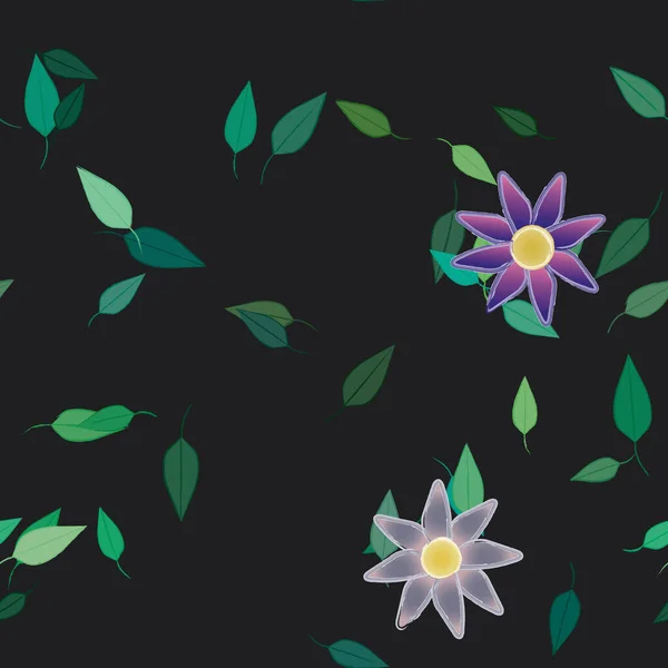 Fundo Sem Costura Floral Bonito Ilustração Vetorial — Vetor de Stock