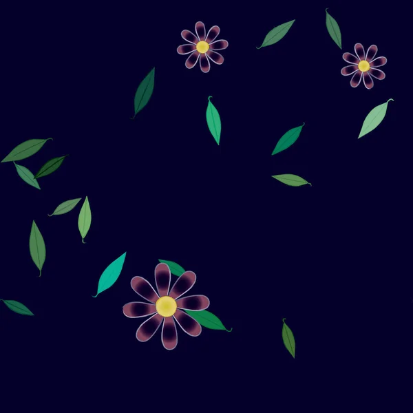 Fundo Sem Costura Floral Bonito Ilustração Vetorial — Vetor de Stock