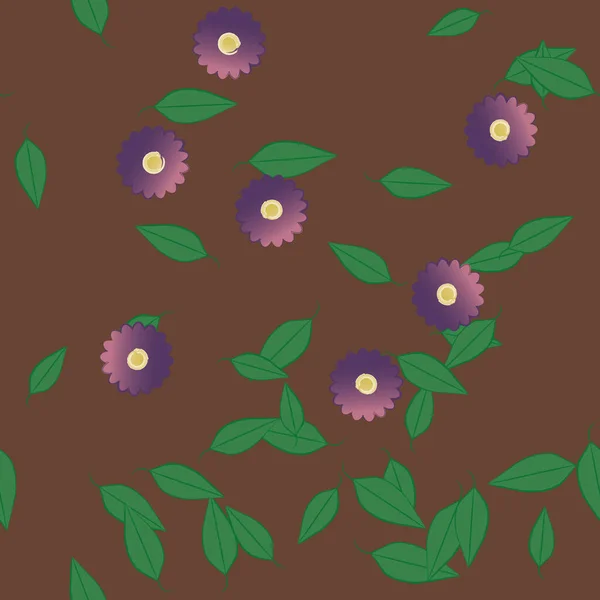 Fundo Sem Costura Floral Bonito Ilustração Vetorial — Vetor de Stock