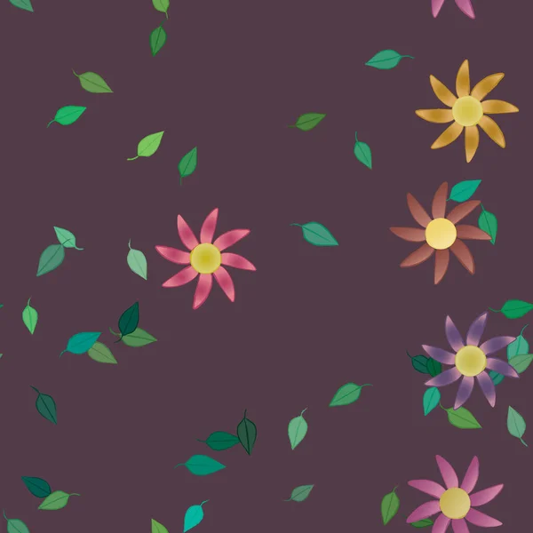 Hermoso Fondo Sin Costura Floral Ilustración Vectores — Vector de stock