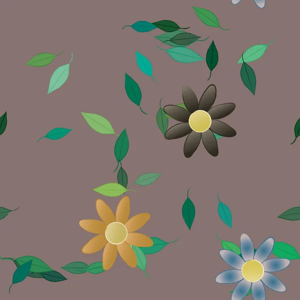 Beautiful Floral Seamless Background Vector Illustration — Stock Vector