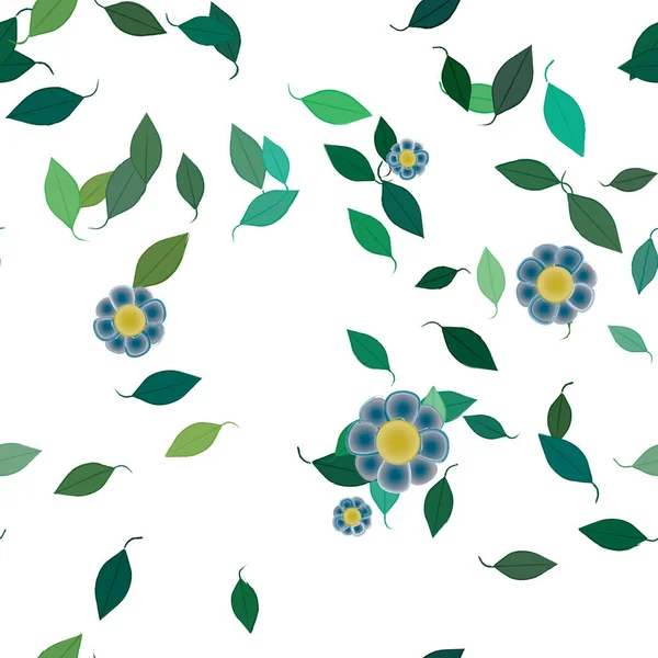 Fundo Sem Costura Floral Bonito Ilustração Vetorial — Vetor de Stock