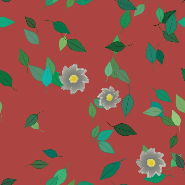 Beau Fond Floral Sans Couture Illustration Vectorielle — Image vectorielle