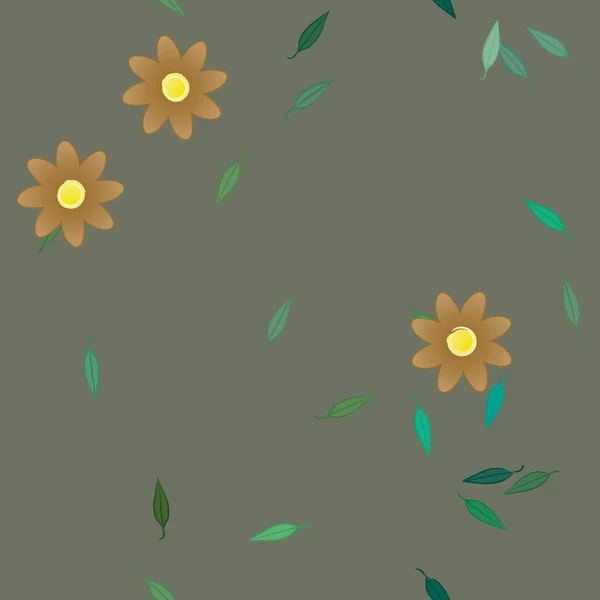 Schöne Florale Nahtlose Hintergrund Vektorillustration — Stockvektor