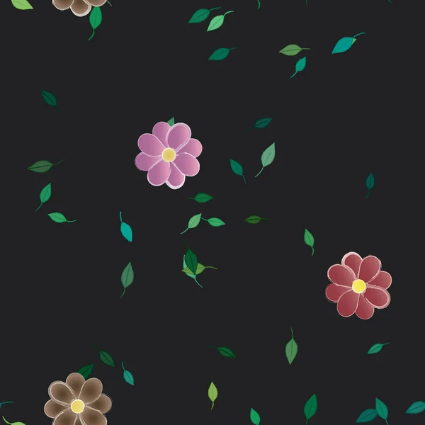 Hermoso Fondo Sin Costura Floral Ilustración Vectores — Vector de stock