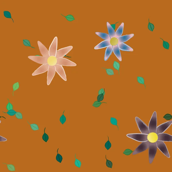 Hermoso Fondo Sin Costura Floral Ilustración Vectores — Vector de stock