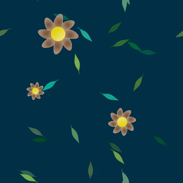 Hermoso Fondo Sin Costura Floral Ilustración Vectores — Vector de stock