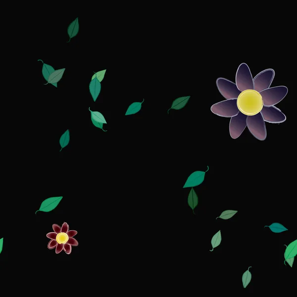 Hermoso Fondo Sin Costura Floral Ilustración Vectores — Vector de stock