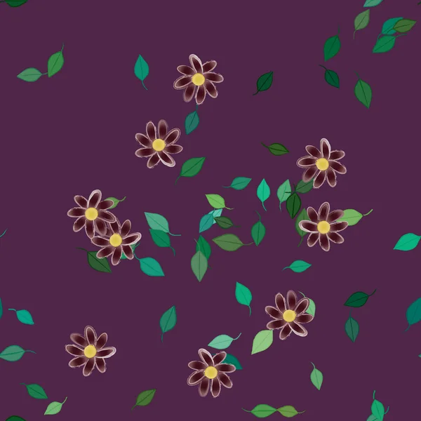 Beau Fond Floral Sans Couture Illustration Vectorielle — Image vectorielle