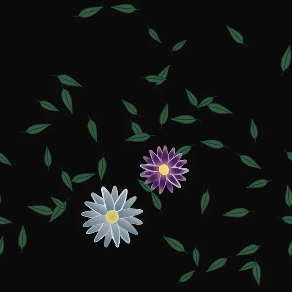 Schöne Florale Nahtlose Hintergrund Vektorillustration — Stockvektor