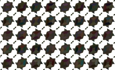 Geometrik yinelenen süs vektör deseni. Siyah ve beyaz gölgeli kusursuz tasarım dokusu