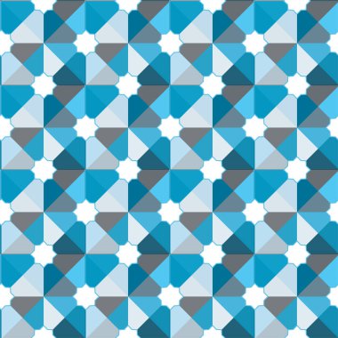 Geometrik soyut dikişsiz desen, vektör illüstrasyonu