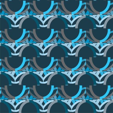 Geometrik soyut dikişsiz desen, vektör illüstrasyonu