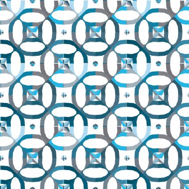 Geometrik soyut dikişsiz desen, vektör illüstrasyonu