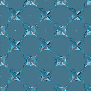 Geometrik soyut dikişsiz desen, vektör illüstrasyonu
