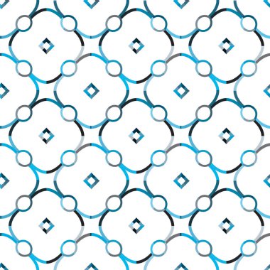 Geometrik soyut dikişsiz desen, vektör illüstrasyonu