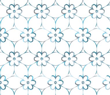 Geometrik soyut dikişsiz desen, vektör illüstrasyonu