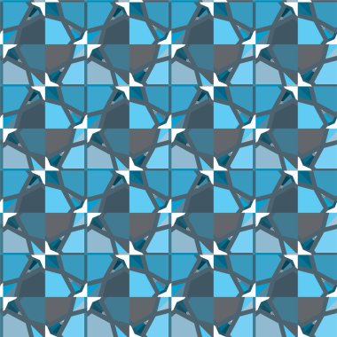 Geometrik soyut dikişsiz desen, vektör illüstrasyonu