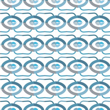 Geometrik soyut dikişsiz desen, vektör illüstrasyonu