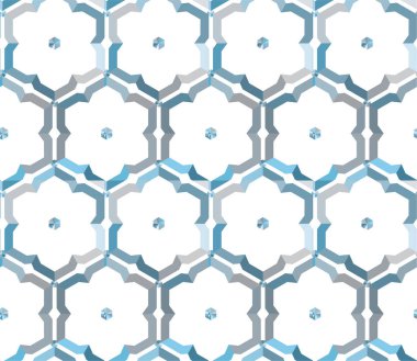 Geometrik soyut dikişsiz desen, vektör illüstrasyonu