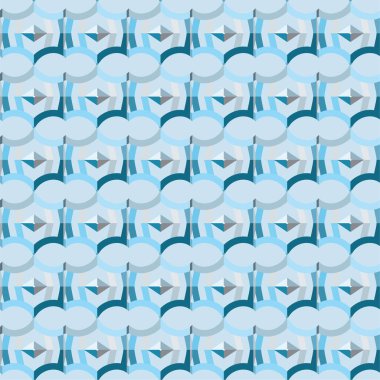 Geometrik soyut dikişsiz desen, vektör illüstrasyonu