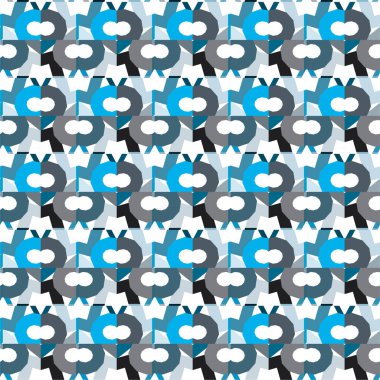 Geometrik soyut dikişsiz desen, vektör illüstrasyonu