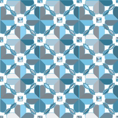 Geometrik soyut dikişsiz desen, vektör illüstrasyonu