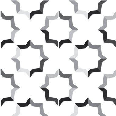 Geometrik soyut dikişsiz desen, vektör illüstrasyonu