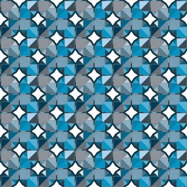 Geometrik soyut dikişsiz desen, vektör illüstrasyonu