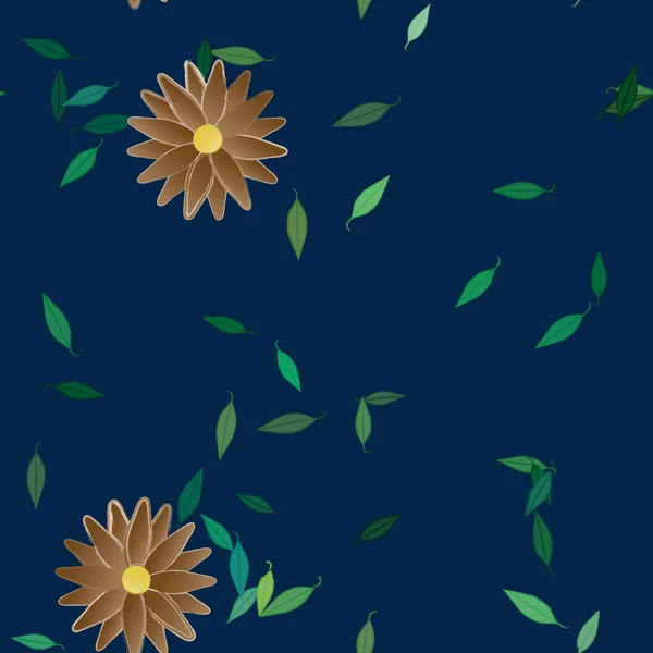 Composição Design Com Flores Folhas Ilustração Vetorial — Vetor de Stock
