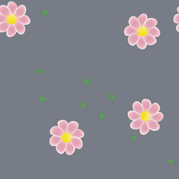 Tervezés Összetétele Virágokkal Levelekkel Vektor Illusztráció — Stock Vector