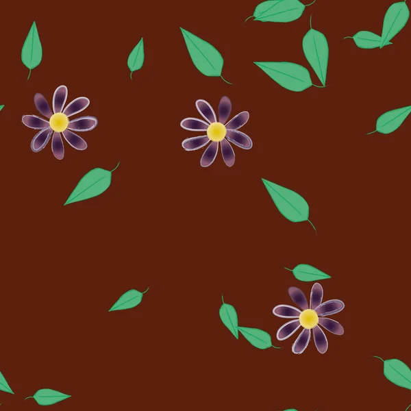 Composição Design Com Flores Folhas Ilustração Vetorial — Vetor de Stock