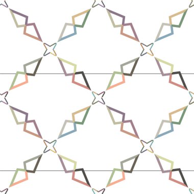 Geometrik şekilli kusursuz desen vektör çizimi  