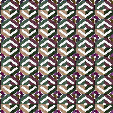 Geometrik şekilli kusursuz desen vektör çizimi