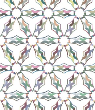 Geometrik soyut dikişsiz desen, vektör illüstrasyonu