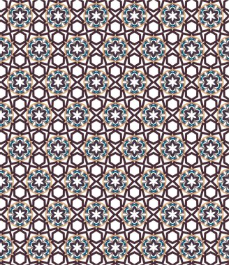 Geometrik şekilli kusursuz desen vektör çizimi  