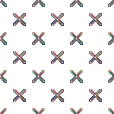 Geometrik şekilli kusursuz desen vektör çizimi    