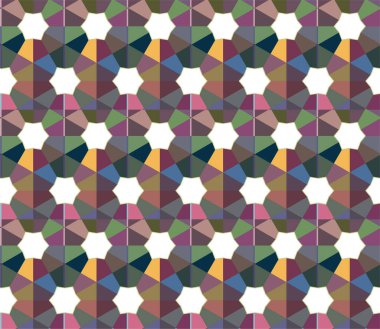 Geometrik soyut dikişsiz desen, vektör illüstrasyonu