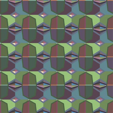 Geometrik soyut dikişsiz desen, vektör illüstrasyonu