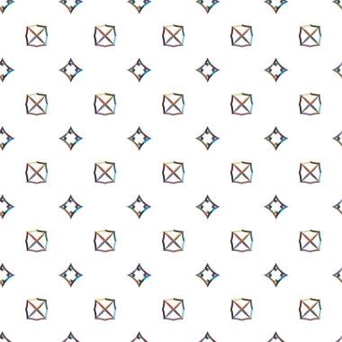 Geometrik şekilli kusursuz desen vektör çizimi  