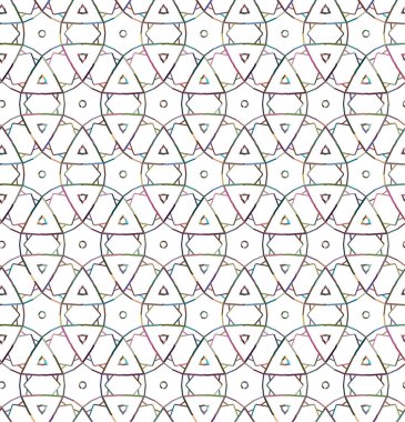 Geometrik şekilli kusursuz desen vektör çizimi  