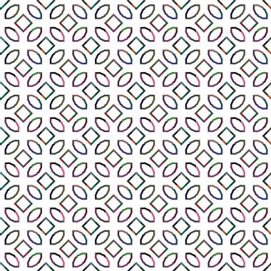Geometrik şekilli kusursuz desen vektör çizimi