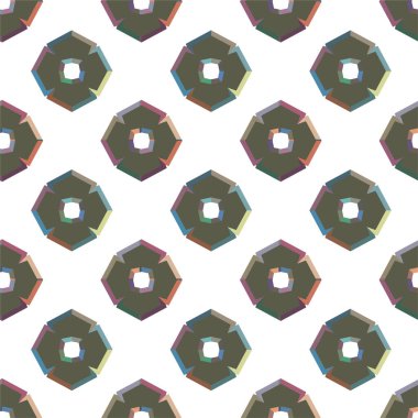 Geometrik şekilli kusursuz desen vektör çizimi    